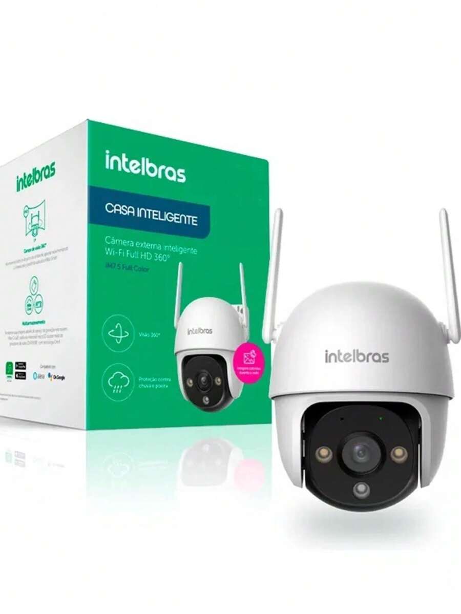 Câmera Wi-Fi Externa Intelbras iM7 S Full Color Inteligente Full HD 360° Colorida - Entrada do Brasil (127V) - Visão 1
