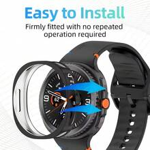 Miękkie etui z TPU do Galaxy Watch 8 Classic / 8 40 mm 44 mm, ramka, ochraniacz ekranu, szkło ochronne, całkowicie przezroczyste - Wielokolorowe - Zobacz 8
