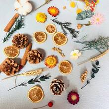1pc 90g/120g/150g/180g/210g Artificial Decorative Fake Shrub Dry Plants, Fragrant Dried Flowers, Lavender, Long Yellow Lemon Slices, Green Lemon Slices, Orange Slices, Red Orange Slices, Cloves & Star Anise, Suitable For All Holidays & Events, Living Room, Bedroom, Office, Cafe Decor, Party Decoration