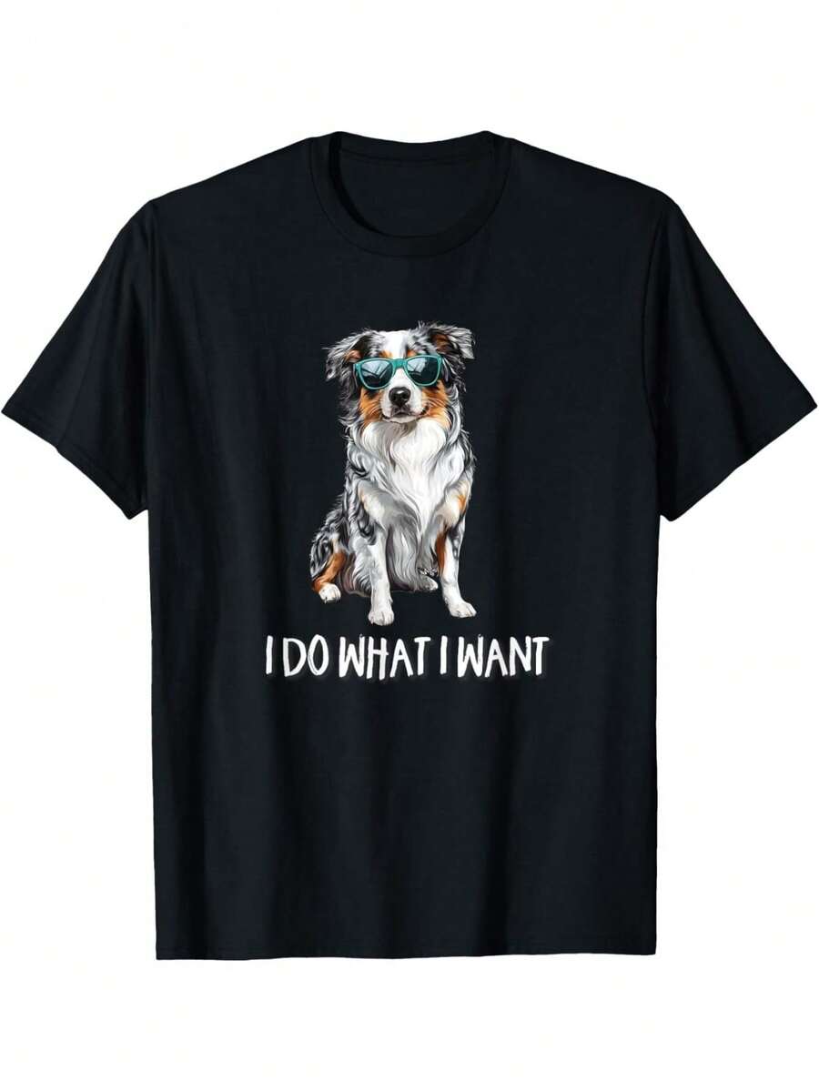 Camiseta Casual de Manga Corta para Hombre - Impresión de Tiburón y Gato de Dibujos Animados, Tela Transpirable, Ropa de Calle Cómoda para el Verano, Cuello Redondo, Ajuste Regular, Camiseta de Uso Diario| Camiseta gráfica divertida| Ajuste cómodo - Especificación - Ver 1