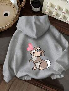 Chaqueta con capucha de invierno y otoño para mujer, sudadera casual con estampado gráfico y cordón ajustable, Ropa de Invierno,Ropa de estar por casa,Estilo Streetwear,Diseño de Dibujos Animados,Ajuste Cómodo, Suave,Estilo Unisex,Chaqueta Ligera,Conjunto Casual,Jóvenes Adultos - Gris Claro - Ver 1