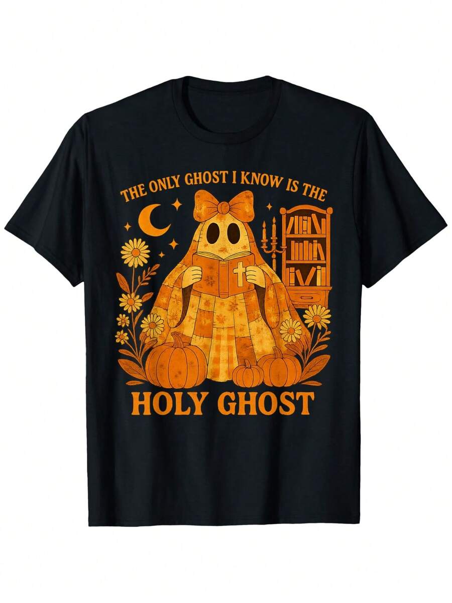 Camiseta Casual de Manga Corta para Hombre - Impresión de Tiburón y Gato de Dibujos Animados, Tela Transpirable, Ropa de Calle Cómoda para el Verano, Cuello Redondo, Ajuste Regular, Camiseta de Uso Diario| Camiseta gráfica divertida| Ajuste cómodo - Negro - Ver 1
