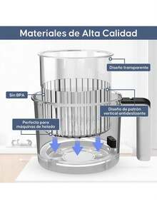 EstiloNC500 NC501-4 Pintas para  Creami Deluxe de 24 onzas con Tapas de almacenamiento, Pinta de Helado para  creami, Compatible con Fabricantes de Helados  Creami de lujo de la serie NC500Versión mejorada - 1 - Ver 5