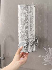 1pc Soap Dispenser, Suction Cup Wall Mounted, No Punching Hotel Bathroom, Shampoo, Shower Gel, Hand Sanitizer, Press Bottle For Dispensing. Bathroom Tools, Household And Daily Necessities. - Multicolor - View 4