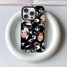 Funda Trasera Compatible con 17 16 15 14 13 12 11 Pro Max Plus, Color Plata, Resistente a Impactos, de la Banda Pierced The Veil - Z4 - Ver 7