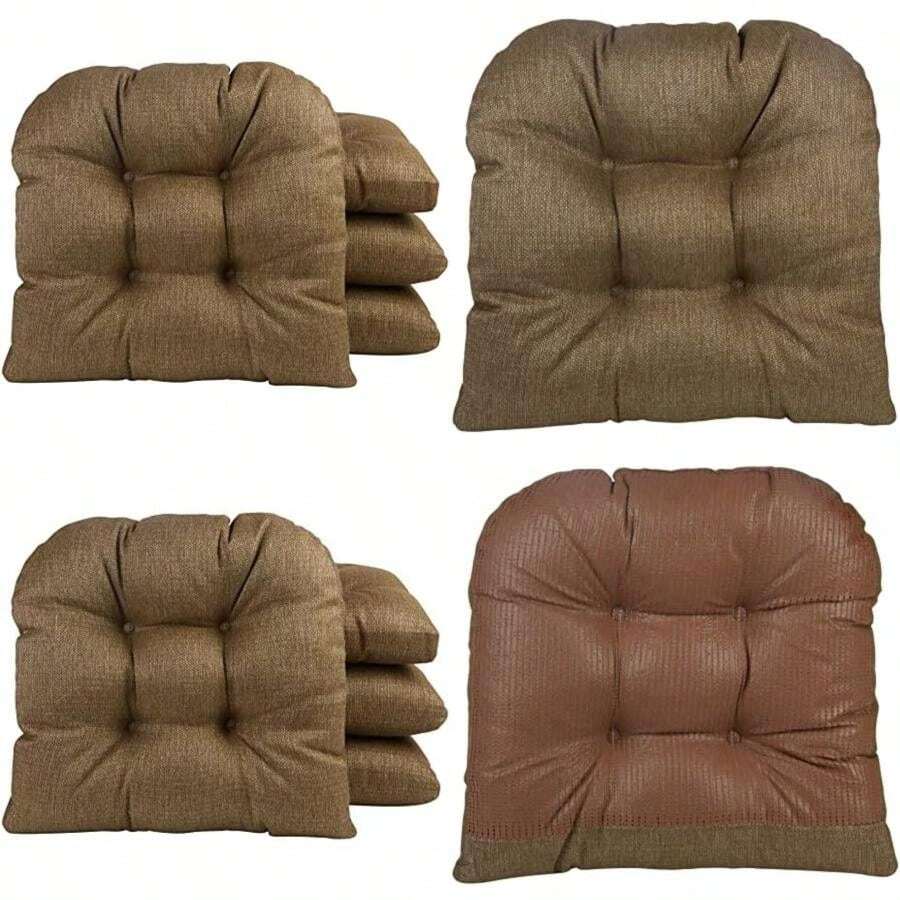 Klear Vu Dining Chair Pads, Set of 4, Black(4 Pack Gold) - Multicolor - Ver 1