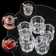 6/10/12/24/36pcs Acrylic Nail Monomer Liquid Powder Glass Cup, Clear Crystal Bowl Holder, For Nail Extension Supplies, Multi-Purpose Divided Cups - Clear - View 9