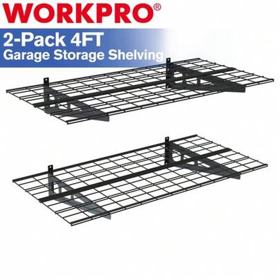 2-Pack 2x4FT Garage Wall Shelving, 48" X 24" Heavy Duty Wall Mounted NEW
