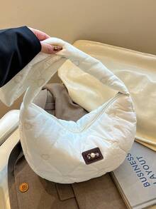 الجاكيت المبطن بالقطن ذو الكتف الواحد هو موضة جديدة، له سعة كبيرة، كاجوال وخفيف الوزن، ومناسب للتنقل. يتميز بتصميم حقيبة الدمبلينج البسيطة - متعدد الألوان - مشاهدة 11