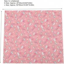 Estilo7 Unids Rosa Flores Cuadrados Tela De AlgodóN, Acolchar Coser Precut Material Sheet, Para DIY Craft Coser Trabajo Hecho A Mano(25 * 25Cm)VersióN Mejorada