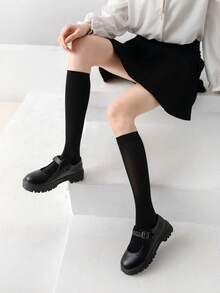 3pairs Solid Socks - White - View 7