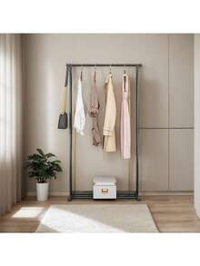 Easy-Install Metal Clothes Rack - Indoor/Outdoor Floor Standing Garment Hanger For Home & Balcony Storage - Multicolor - View 2