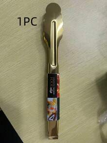 1 Anti-Slip And Heat-Resistant Stainless Steel Food Tongs, Durable, Suitable For Meat, Salad, Bread, Barbecue, Buffet, Cookware, Essential Kitchen Tools