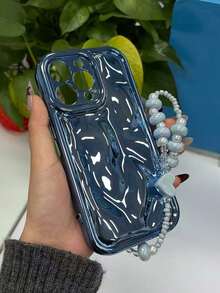 带挂绳的 Apple 蓝色手机壳 适用于 iPhone 15/15Pro/15Plus/15Promax