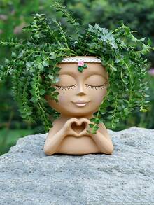 1个创意女神心形花盆，适用于多肉植物、鲜花、室内植物，可用于家居、办公室、花园、庭院装饰，是馈赠佳品。 - 彩色 - 查看 6