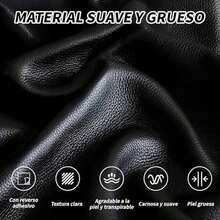 Kit de Parches Reparadores de Piel,Parche de Cuero Autoadhesivo,Piezas ReparacióN de Cuero Pegatinas,Ideal para Restaurar ArtíCulos De Piel Como SofáS, Sillas, Bolsos, Etc. 50 X 200 cm (Marrón Oscuro) - Marrón Claro - Ver 4