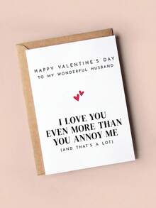 1 Cartão de Dia dos Namorados Engraçado para Marido, Cartão de Dia dos Namorados para Marido, Presente Romântico e Divertido para Ele, Cartão de Dia dos Namorados Fofo para Marido - Multicolorido - Ver 2