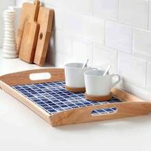 BESPORTBLE 18 Piezas de Baldosas deármol Pelar Y Pegar Pared Adhesivo para Salpicaduras de Vinilo Impermeable Mosaico para Salpicaduras para Baño Cocina 10X10 - Azul oscuro, azul marino - Ver 11