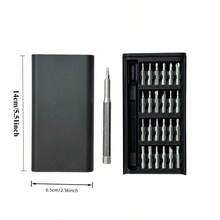 25-In-1 Mini Screwdriver Set, Includes Flat Head, Head And Various Bits - Suitable For Electronics, Phones, Computers, Glasses, Watches And Jewelry Repair - , Battery-Free, Precision Tool Kit | Compact Screwdriver Set | Handle, Screwdriver Set