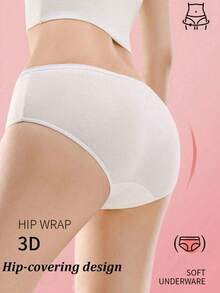 5pcs/Pack, Disposable Underwear Women'S Sterile Pregnancy Maternity Day Toss Wash-Free Travel Supplies Large Size Flat Waist Briefs Disposable Women'S Underwear Comfortable And Hygienic High-Waisted Disposable Panties For Women - Perfect For Travel And Business Trips,For Travel Outdoor Trips, Menstrual Periods, And Postpartum Care(Packaging Color Random) - White - View 2