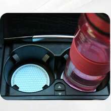 2pcs Creative Grid Honeycomb Car Cup Holders, Rhinestone Thickened Non-Slip Cup Mats, Multi-Functional Non-Slip Pads Suitable For Most Vehicle Models - Rhinestone Coasters - View 2
