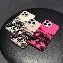 Fahrmuster,  11/12/13/14/15/17/Air/Pro/Plus/Pro Max und einfache stilvolle Handyhülle. Geschenke für Freunde, Valentinstagsgeschenke - Schwarz - Übersicht 3