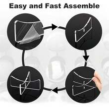 4 Pcs Acrylic Ball Display Stand Heavy Duty Clear Mount Holder For Basketball Soccer Volleyball Golf Ball