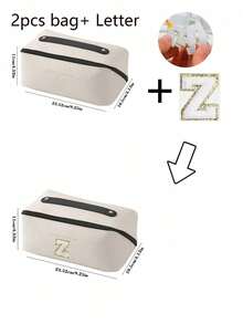 1pc High Quality PU Cosmetic Bag Travel Bag With Letters Cosmetic Storage Bag, Large Capacity Women's Handbag, Portable Travel Storage Bag, Multifunctional Waterproof Bag, Cosmetic Storage Bag, Travel Accessories, Travel Essentials, Cruise Essentials, Jewelry Storage, Lip Oil Storage, Nail Polish Storage, Valentine's Day Gifts, Bridesmaid Gifts, Birthday Gifts, Friends And Teacher Gifts, Holiday Gifts, Mother's Gifts, Women's Gifts