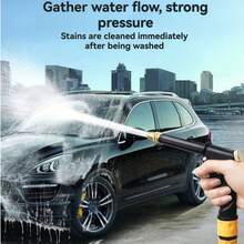 重型高压清洗机软管 - 高压清洗喷枪，适用于房车、卡车、船只和家庭清洁 | 耐用黑色喷枪软管，用于户外维护和浇水。（款式随机发货）