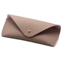 1pc Snakeskin Pattern Glasses Case PU Leather Glasses Bag Fashion Lightweight Sunglasses Box Solid Color Simply Eyewear Cases(5 Colors For Choose) - Various - View 12