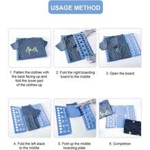 1pc Lazy Clothes Board, T-Shirt File Organizer, Durable Plastic Laundry Clip For Family T-Shirts, Shirts, Pants, Easy To Use T-Shirt Folding Board - Great For Laundry And Storage - Great For Adults