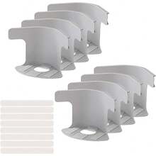 8 Piezas Clips De Sujeción De Sábanas, Soportes para Sábanas con Correa de Sujeción para Fijar Ropa de Cama, Gris - Blanco - Ver 1