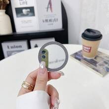 2片装时尚闪亮手机后盖DIY无线磁吸化妆镜，多功能亚克力镜面手机贴片，适用于化妆、补妆、小镜子、化妆镜、手机配件、手持镜 - 彩色 - 查看 12