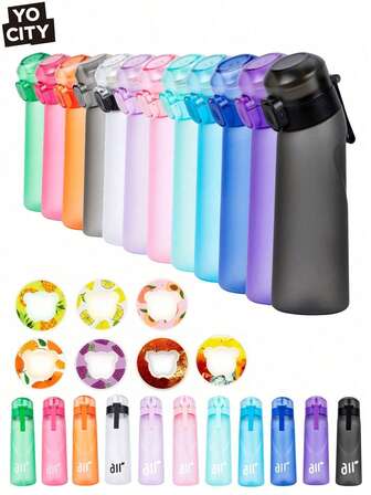 1pc, Sports Water Bottle With A Random Bear Shape Flavor Pods, Fruit Beverage Flavor Pods, Outdoor Sports Creative Water Cup Flavor Pods, Suitable For Fitness And Outdoor Sports, Fashionable Drinking Water Bottle, Birthday Gift - (Flavor Pods Improving Only The Sense Of Smell, Not The Taste) Not Changing The Taste Of Water, Only Making It Smell Fragrant
