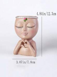 1个创意女神心形花盆，适用于多肉植物、鲜花、室内植物，可用于家居、办公室、花园、庭院装饰，是馈赠佳品。 - 彩色 - 查看 2