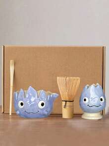 1件/2件/3件/4件套可爱火焰造型陶瓷抹茶套装,包含抹茶碗、抹茶筅、抹茶杯、搅拌器、茶勺和茶碗,可用于抹茶冲泡、甜点和糕点制作,是制作茶饮的理想工具套装。日式礼盒包装,宋代风格,抹茶筅工具套装,是送给抹茶爱好者的绝佳礼物。 - 彩色 - 查看 4