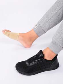 1 Pair Men's Casual Lace-Up Wide Fit Sneakers, Comfortable Wide Toe Box, Anti-Slip, Suitable For Outdoor Wear In Spring And Autumn