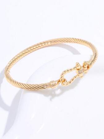 Rhinestone Decor Bangle