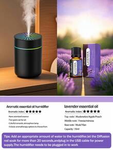 1pc 180ml Car Humidifier,With Color Changing LED Night Light, Silent Cold Fog, 2 Working Modes, Automatic Timer Switch, White/Black Optional, Ultrasonic Humidification, Stylish Cylindrical Design, Must Be Plugged In, Suitable For Home/Car Use, Home Aromatherapy Diffuser, Can Add Aromatherapy Essential Oils - Black and White - View 14