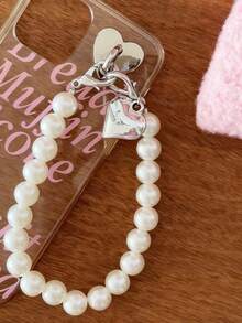 2pcs Silver Heart & Star Shaped Phone Hanging Strap, Convenient To Carry, Adhesive Back To Prevent Falling Off, Fashionable And Elegant - Heart + Star - View 8