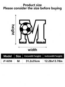 1 pieza Decoración de pared para exteriores, Logotipo inicial, Letra entrelazada de fútbol de metal, Decoración de arte de pared, Decoración de pared de metal clásica de fútbol, Material resistente, Calidad superior, Diseñado con un tema de fútbol, Adecuado para el hogar, la oficina, el dormitorio, la sala de estar, el jardín y otras escenas, Un regalo ideal para los fanáticos del deporte, Una decoración de logotipo de metal personalizada artística y moderna, Una excelente opción para regalos de inauguración de la casa, cumpleaños y días festivos, decoración de habitaciones, decoración de dormitorios, hogar - Multicolor - Ver 61
