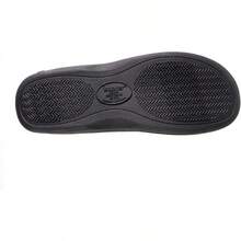 Isotoner Men's Open Back Slipper With Memory Foam And Indoor/Outdoor Sole - 仿超細纖維絨面革黑色+8-9 - 查看 9