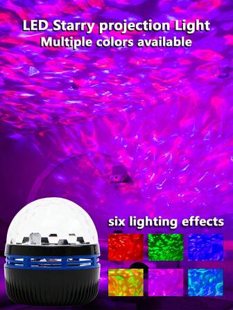  Christmas [Party Atmosphere Wave Projection Lamp] USB Powered, Comes With Remote Control, LED Night Light, Suitable For Room Decoration, Study, Living Room Ambiance Creation, Also Applicable For Camping, Weddings, Holidays, Birthdays, Parties, Creating A Romantic And Dreamlike Atmosphere, An Ideal Gift For Family And Friends.