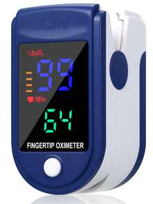 Oxímetro de Pulso Digital Portátil para Dedo - Azul - Ver 5