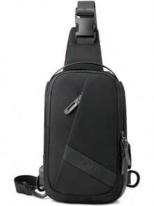Sling Bag For Men/Women, Waterproof Utility Crossbody Backpack Chest Bag For Everyday Carry,Travel,Sports,Running (Black) - 黑色 - 查看 2