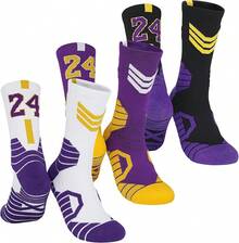 Calcetines de baloncesto para hombres y mujeres, calcetines de compresión con número de equipo - 3 pares-24 - Ver 13