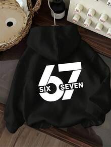 Teenage Girl Funny Print Thermal Lined Pullover Sweatshirt Sweatshirt, Warm & Comfortable For Autumn/Winter