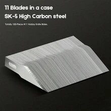 102件套升级版精密雕刻刀套装，包含2个雕刻刀柄和2片刀片，另附100片备用11号刀片，适用于艺术创作、剪贴簿制作和模型制作。