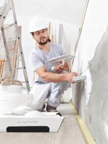 Heavy-Duty Stainless Steel Reinforced Plasterboard Mud Tray - Featuring A Construction With Reinforced Straps And A Grooved Base, Available In Multiple Sizes. Suitable For Mortar, Cement, Fillers And Coatings, This Professional Plaster And Joint Compound Application Tool Is Compatible With All Types Of Plasterboard DIY Trowels - Multicolor - View 11