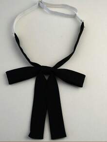 1pc Simple Solid Color Bow Tie, Tie Cord, Suitable For Long Sleeve Shirts, School Uniforms, Sailor Suits, Daily Wear, Holiday Gift